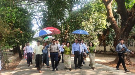 ဆေးဝါးတက္ကသိုလ်၊ ရန်ကုန်သို့ ကျန်းမာရေးဝန်ကြီးဌာနပြည်ထောင်စုဝန်ကြီး လာရောက်ခြင်း