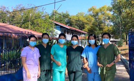 Volunteers at COVID-19 Medical Center