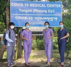 Volunteers at COVID-19 Medical Center