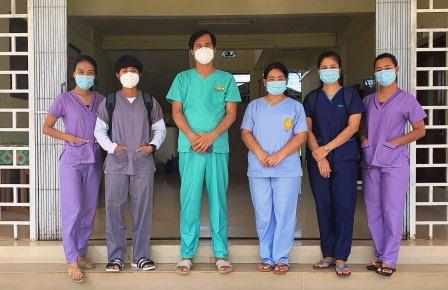 Volunteers at COVID-19 Medical Center